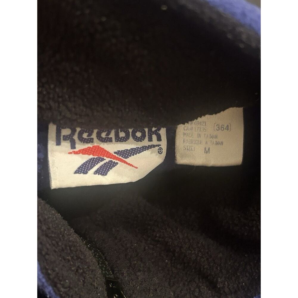 Reebok Half Zip Jacket Men's Medium Black And Blue. Oversized Med See Dimensions - Picture 5 of 5
